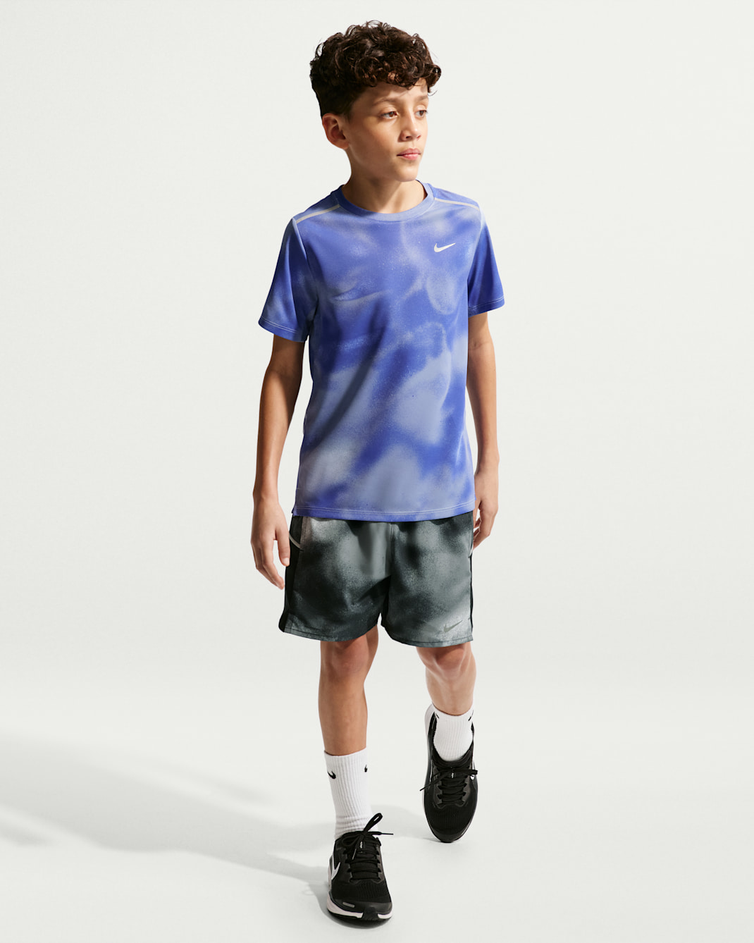 Nike Miler Older Kids' Dri-FIT Shorts - Black/Black