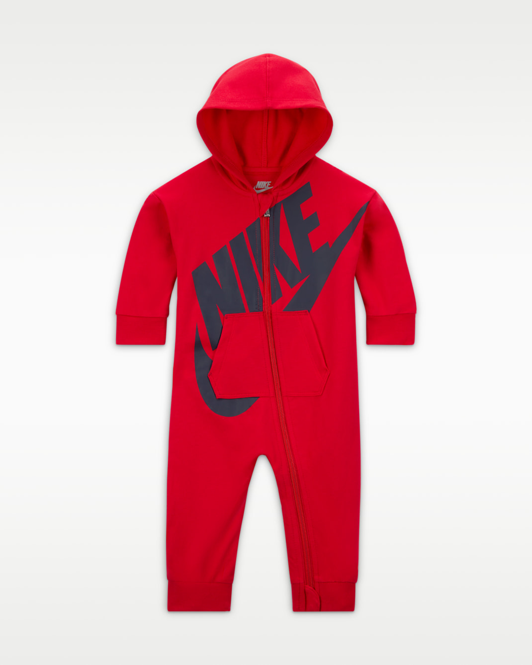 Ολόσωμη φόρμα με φερμουάρ σε όλο το μήκος Nike για βρέφη (0-12M) - University Red