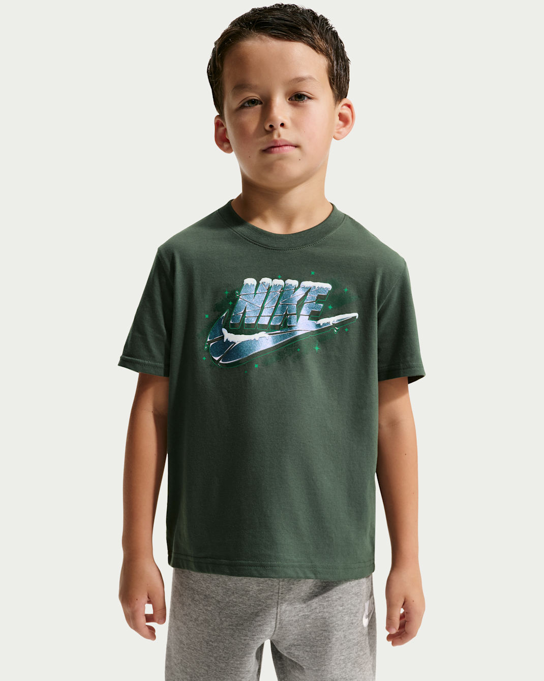 Nike Little Kids' Icy Futura T-Shirt - Camo Green