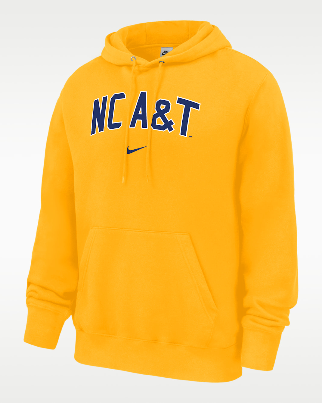 Nike College (North Carolina A&T University) Men's Fleece Pullover Hoodie - University Gold