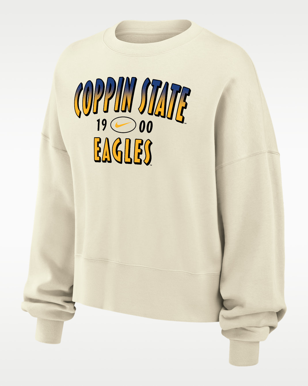 Nike College (Coppin State) Women's Phoenix Fleece Crew-Neck Sweatshirt - Sail