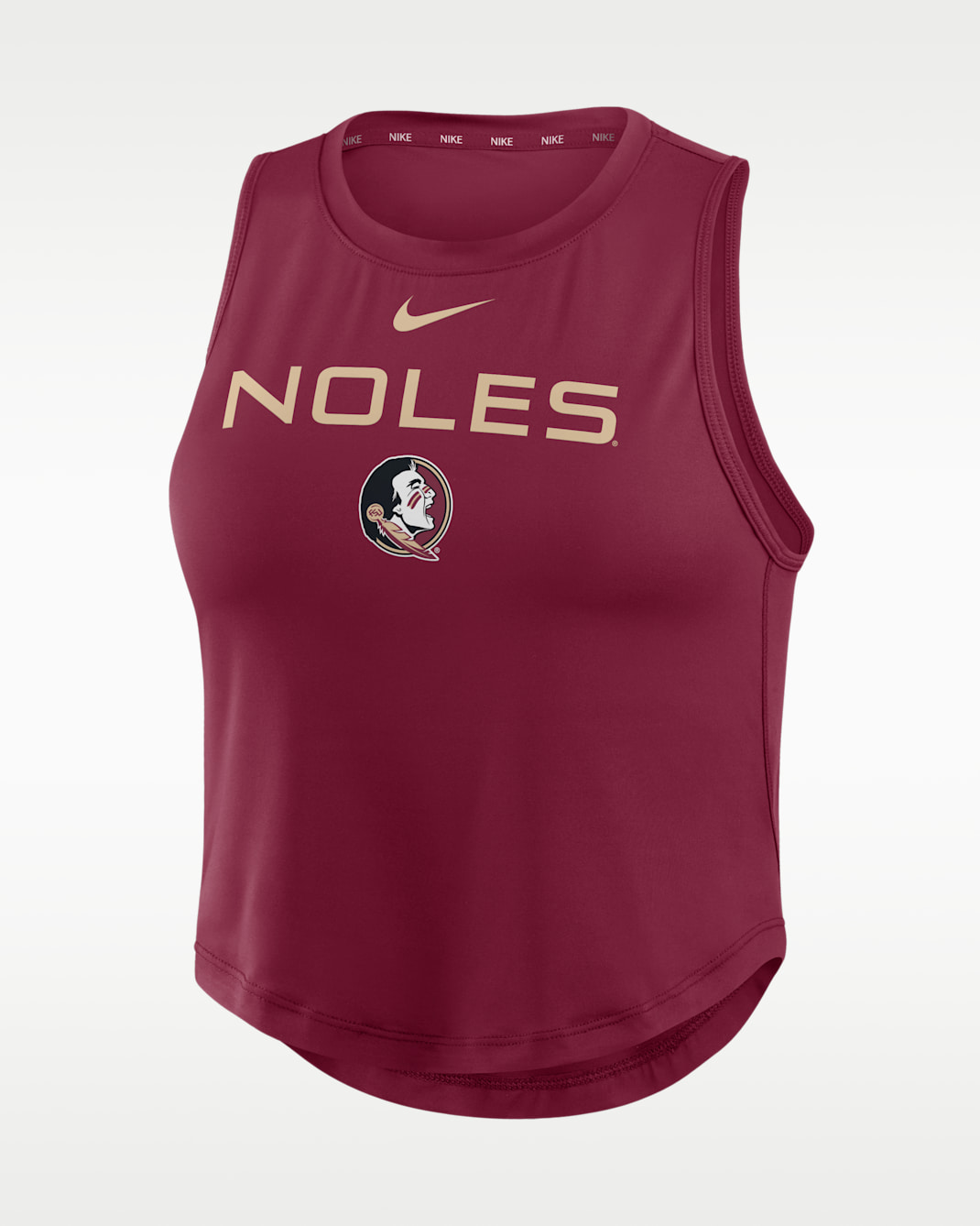 Playera de tirantes corta Nike Dri-FIT para mujer Florida State One - Castaña team