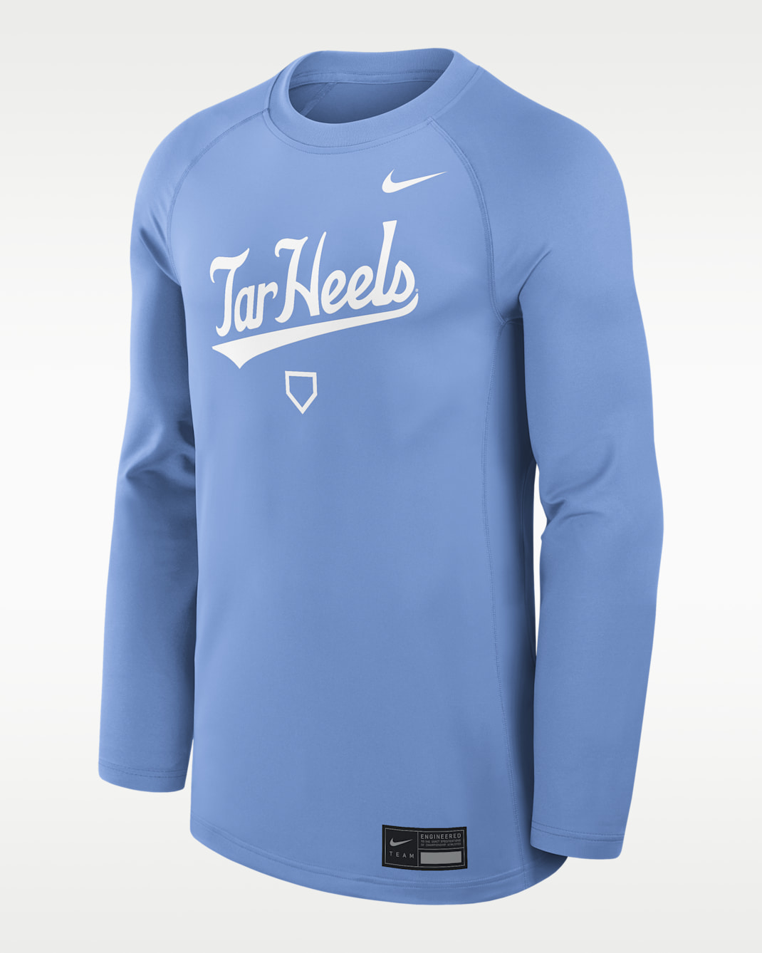 North Carolina Dugout Game Time Men's Nike Dri-FIT College Long-Sleeve T-Shirt - Light Blue