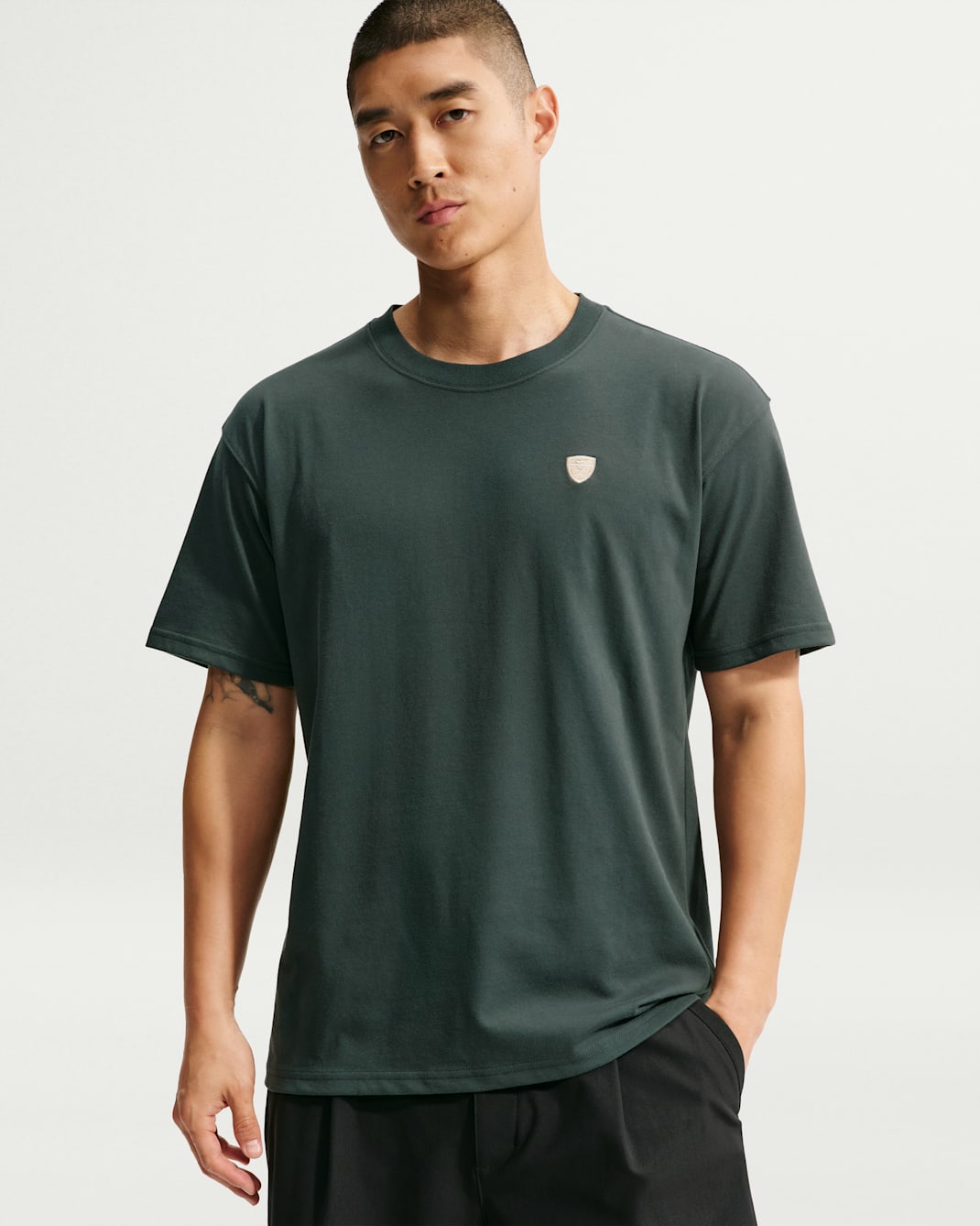 나이키 남성 드라이 핏 루즈 골프 티셔츠 - 블랙 스프루스