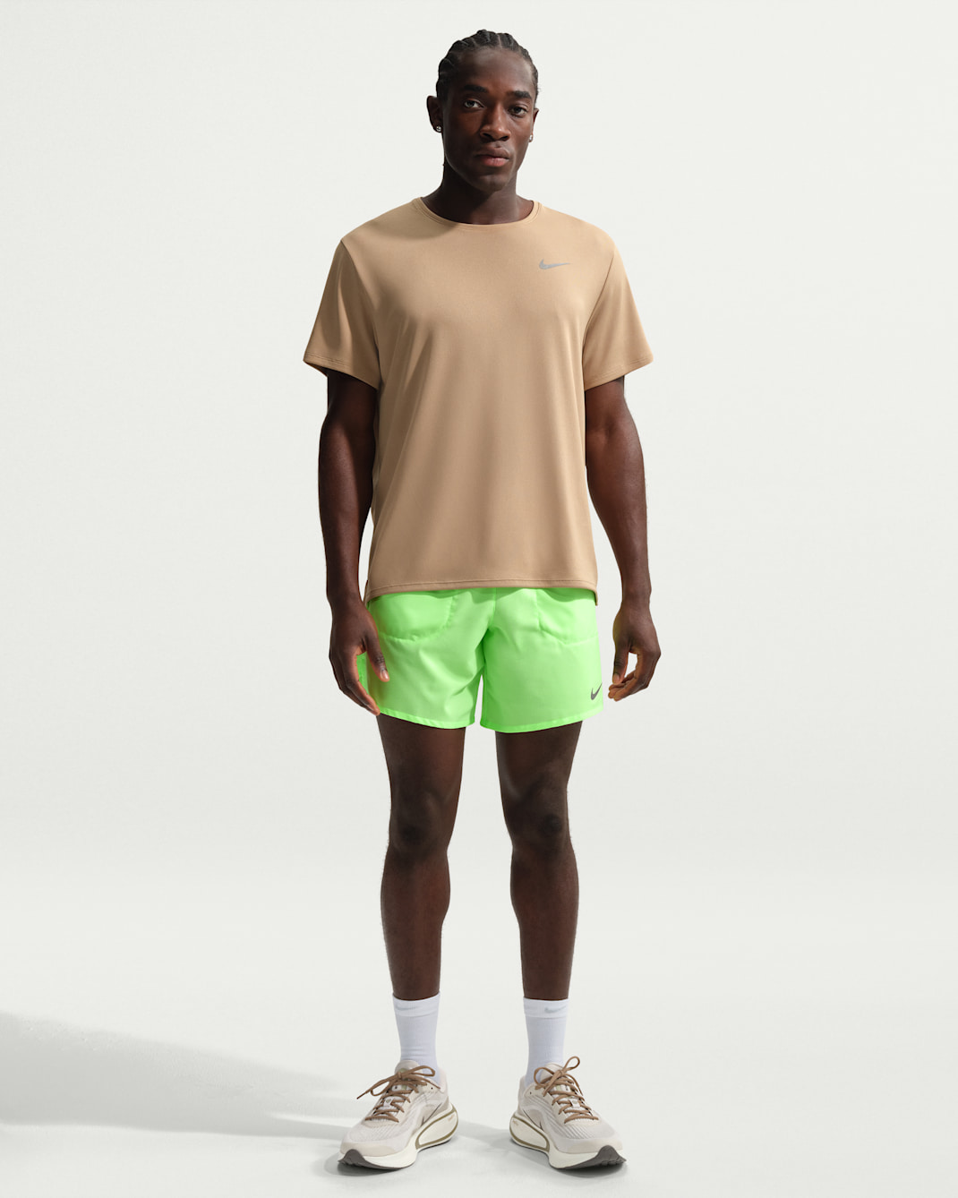 Shorts de correr Dri-FIT de 18 cm con forro de ropa interior para hombre Nike Stride - Avalancha lima