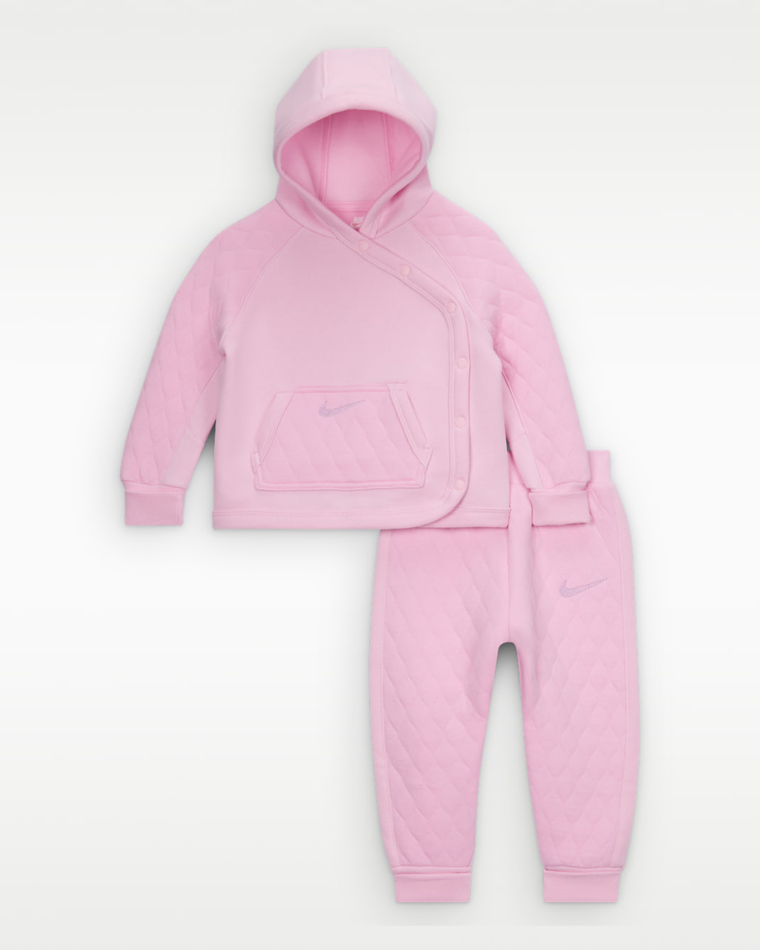 Nike Ready, Set! Baby 2-Piece Hooded Jogger Set - Pink Foam