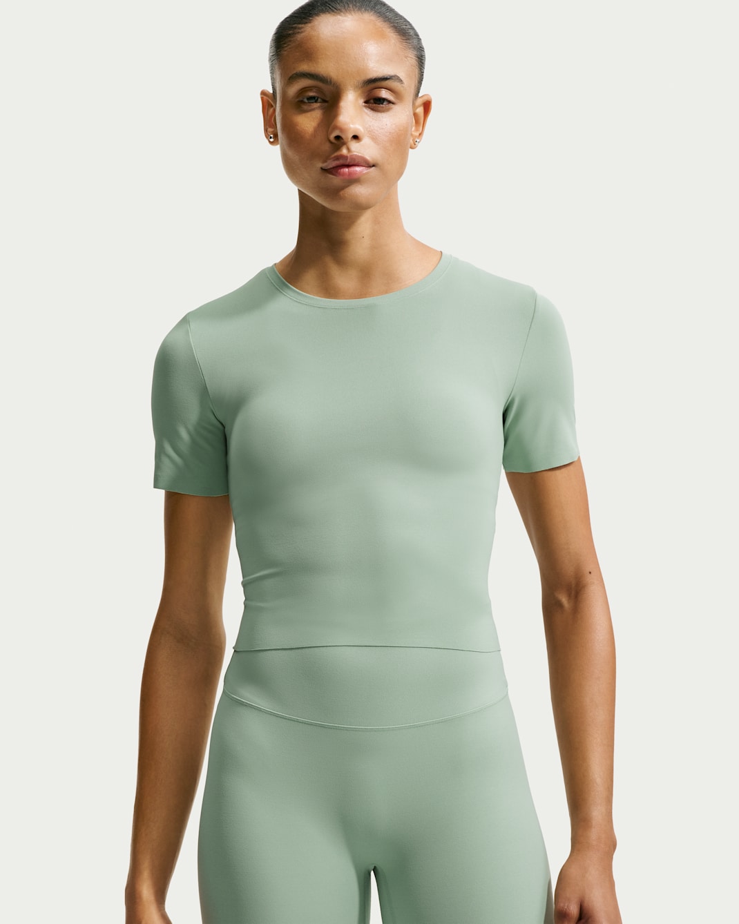 Playera de manga corta Dri-FIT para mujer Nike Zenvy - Vapor/Blanco