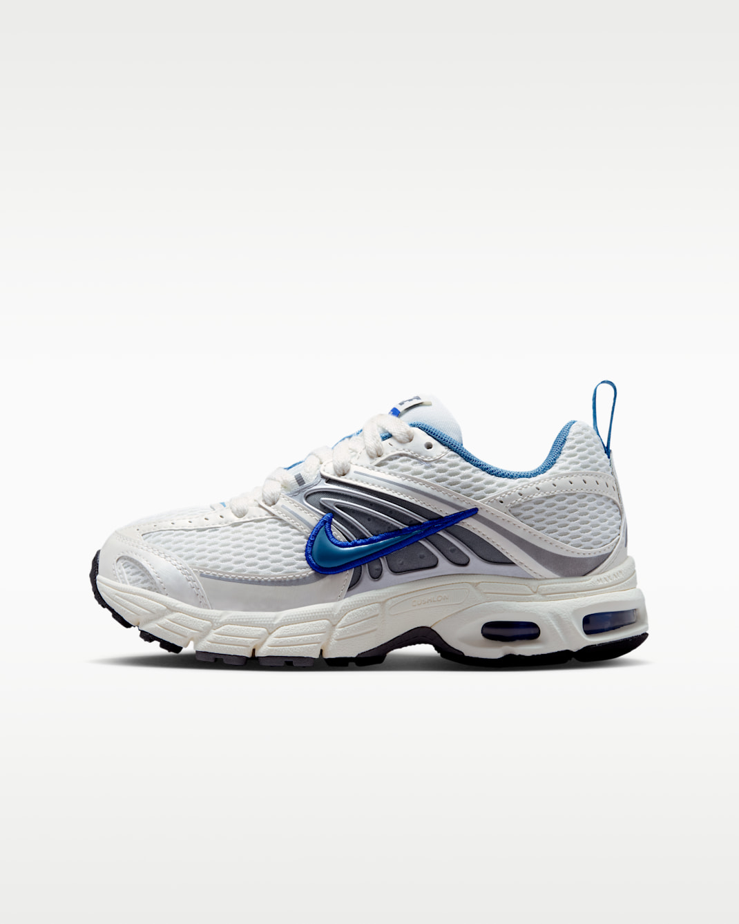 Nike Air Max Moto 2K-sko til større børn - Sail/Old Royal/Wolf Grey/Aurora Blue