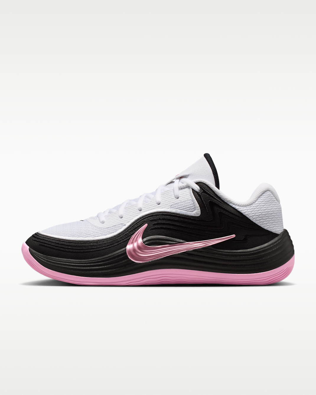 Nike Precision 8 Low Men's Basketball Shoes - White/Black/Pink Rise/Pink Rise