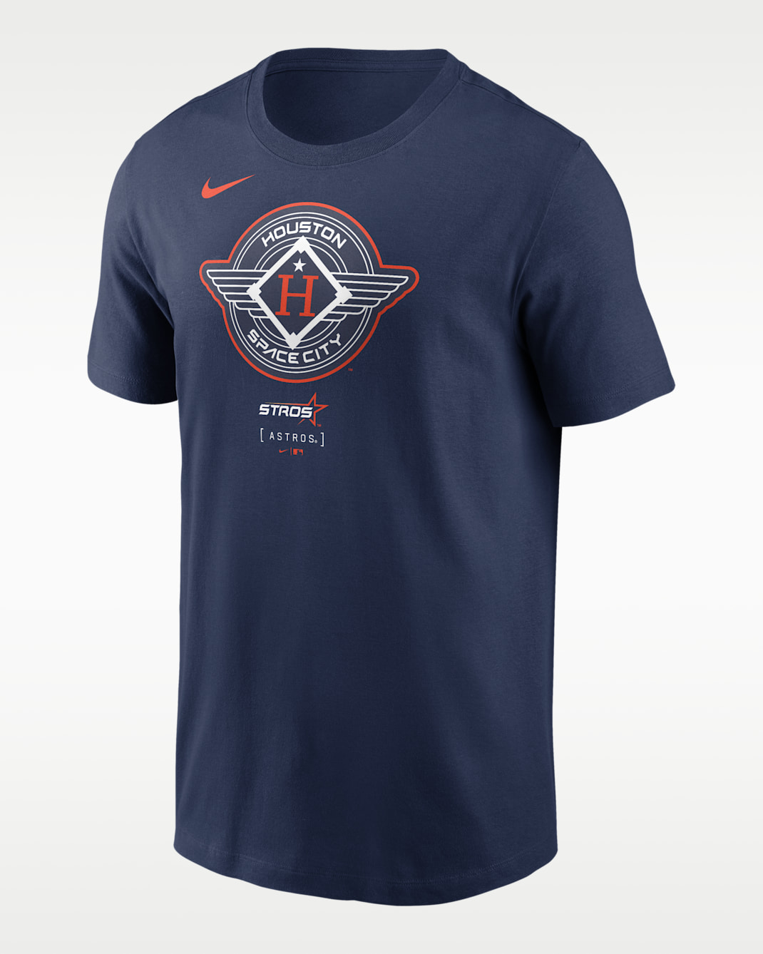 Playera Nike de la MLB para hombre Houston Astros City Connect Large Logo - Azul marino medianoche