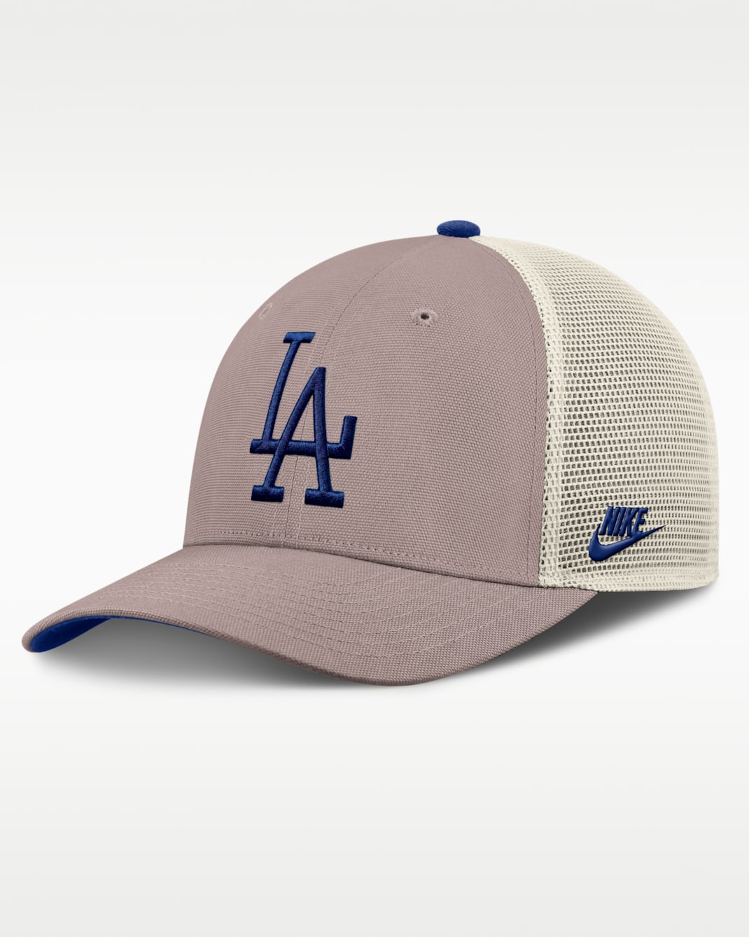 Gorra de rejilla Nike de la MLB ajustable para hombre Los Angeles Dodgers Cooperstown Rise - Caqui