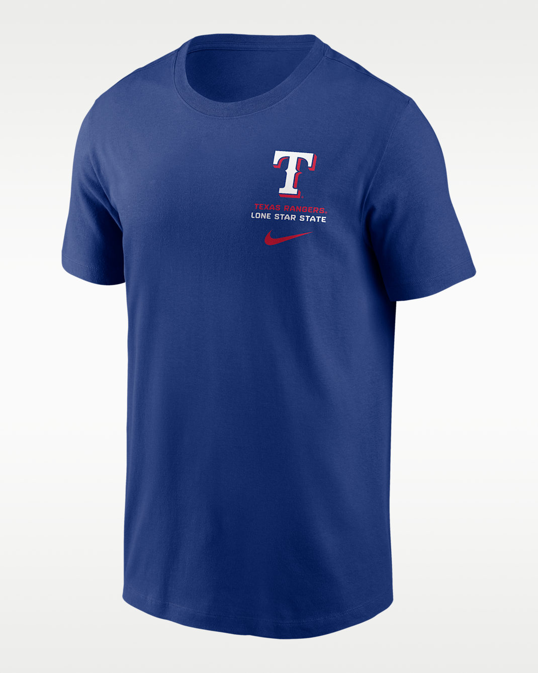 Texas Rangers 2-Hit Men's Nike MLB T-Shirt - Royal