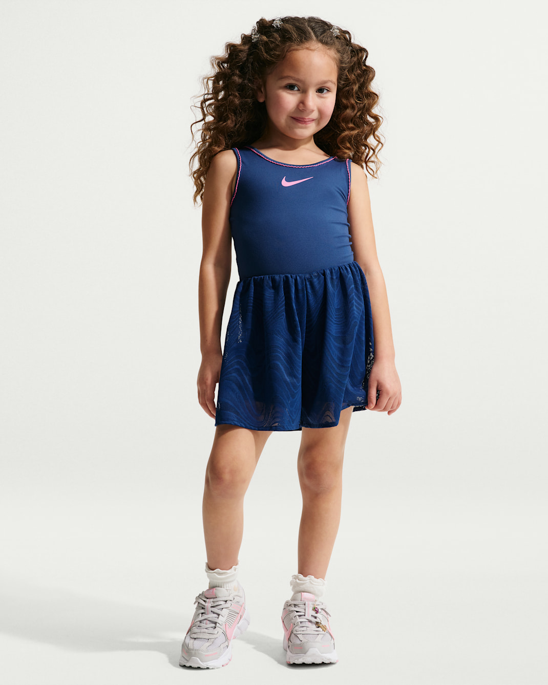 Enterito runsie Dri-FIT Easy Breezy para niños talla pequeña Nike - Azul marino místico
