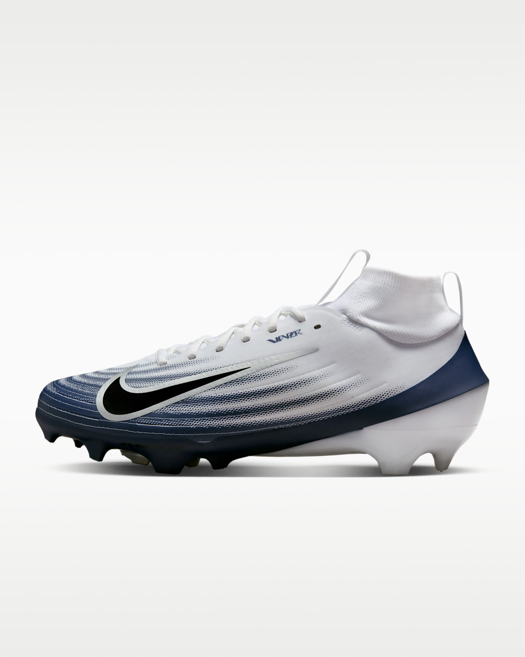Nike Vapor Pro 1 Football Cleats - White/Midnight Navy/Metallic Silver/Black