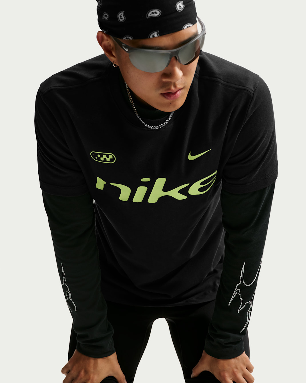 T-shirt de running Dri-FIT Nike pour homme - Noir