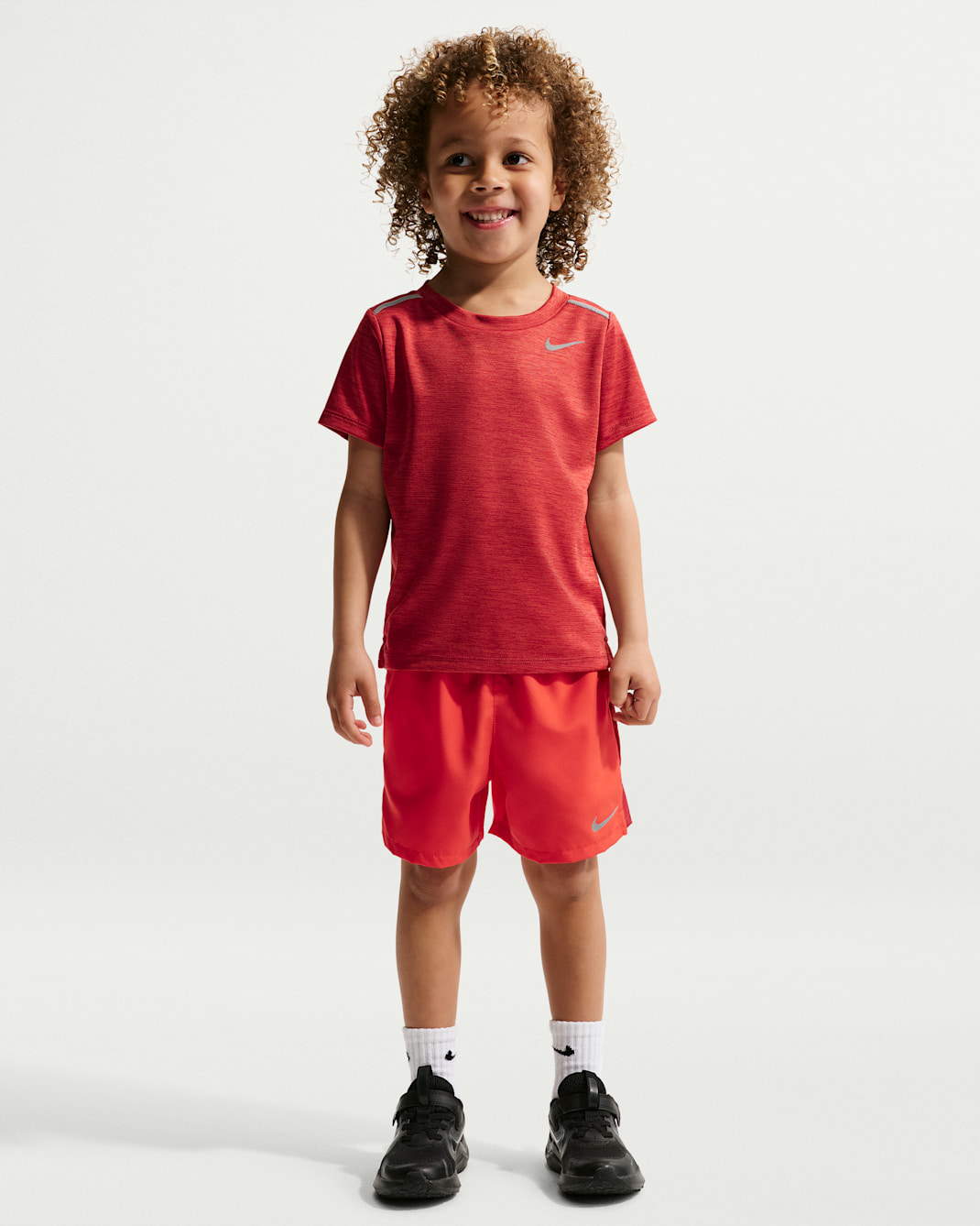 Nike Toddler Dri-FIT Miler Top and Shorts Set - Light Crimson