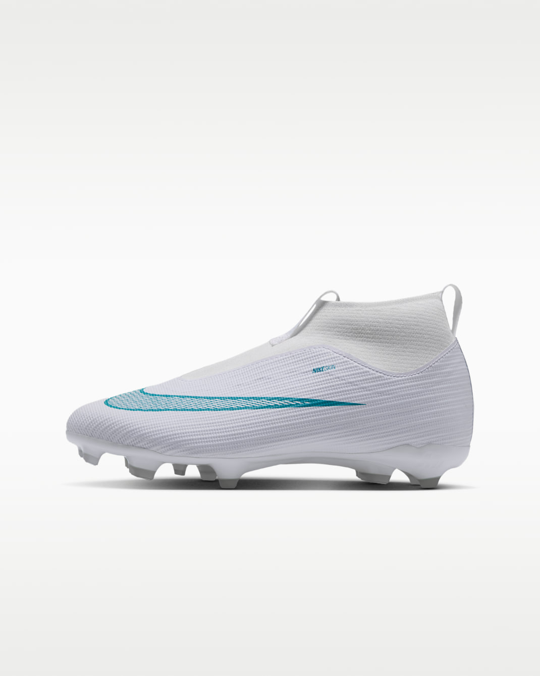Nike Jr. Mercurial Superfly 11 Academy Big Kids' Multi-Ground High-Top Soccer Cleats - White/Dusty Cactus