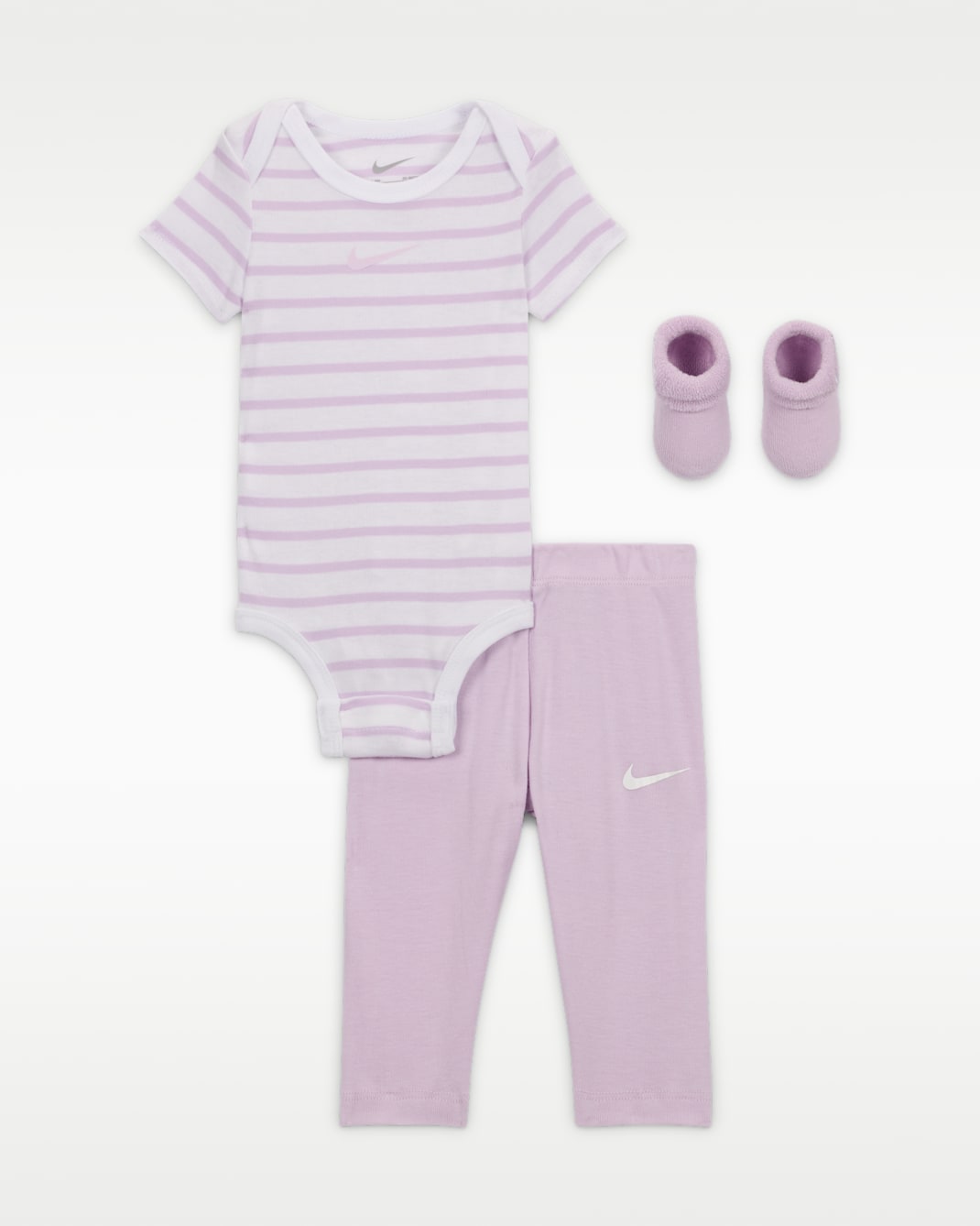 Nike Baby Bodysuit, Pants, and Terry Socks 3-Piece Set - Doll