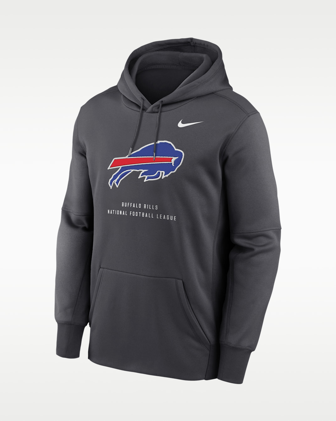 Buffalo Bills Men's Nike Therma NFL Pullover Hoodie - Charcoal