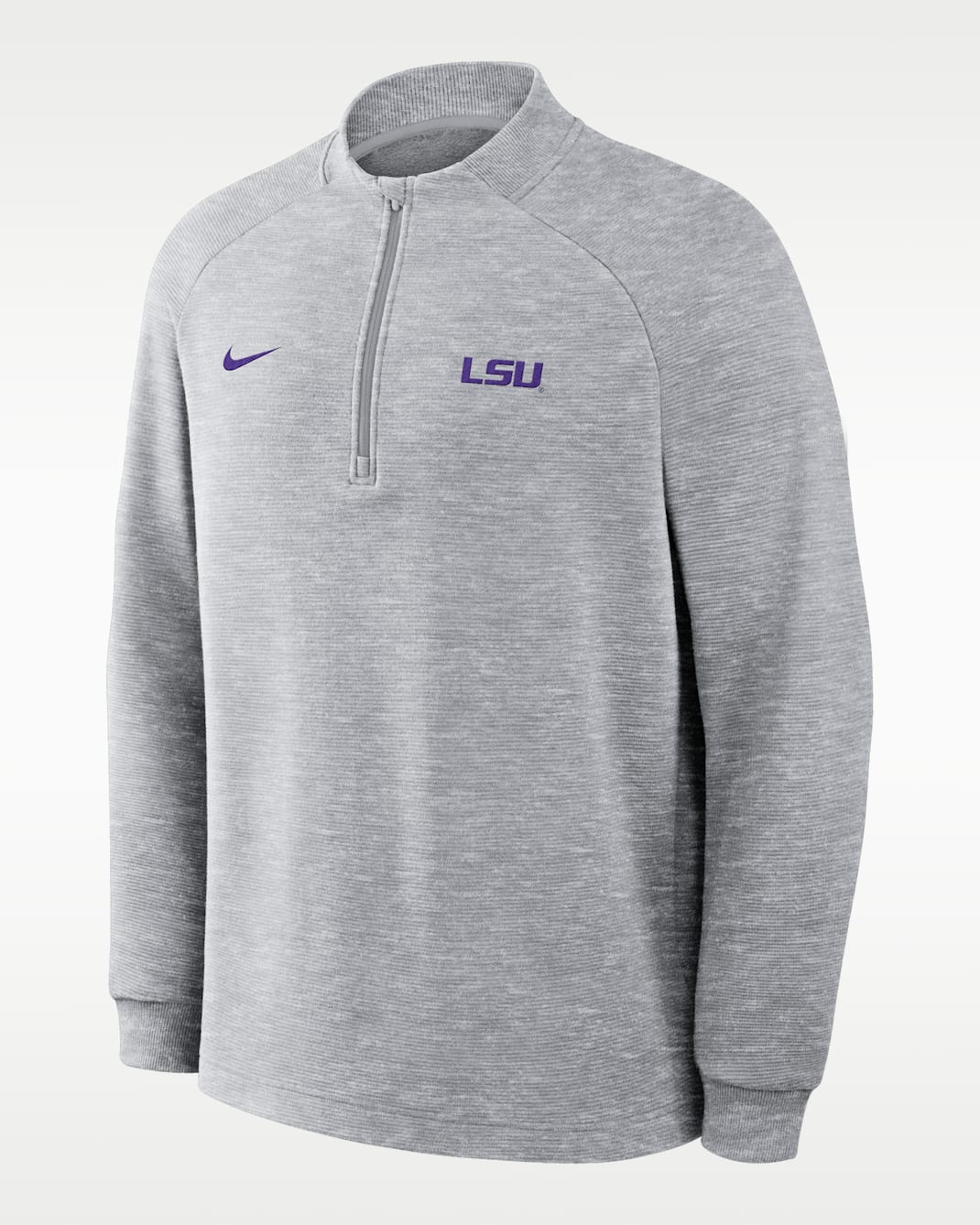 LSU Par Men's Nike Therma-FIT College Half-Zip Pullover - Grey