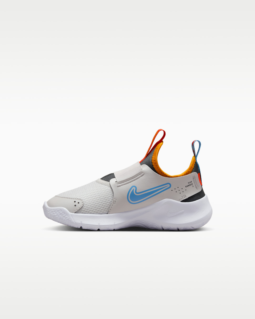 나이키 플렉스 러너 3 리틀키즈 신발 - 배스트 그레이/유니버시티 블루/앤트러사이트/오렌지 필