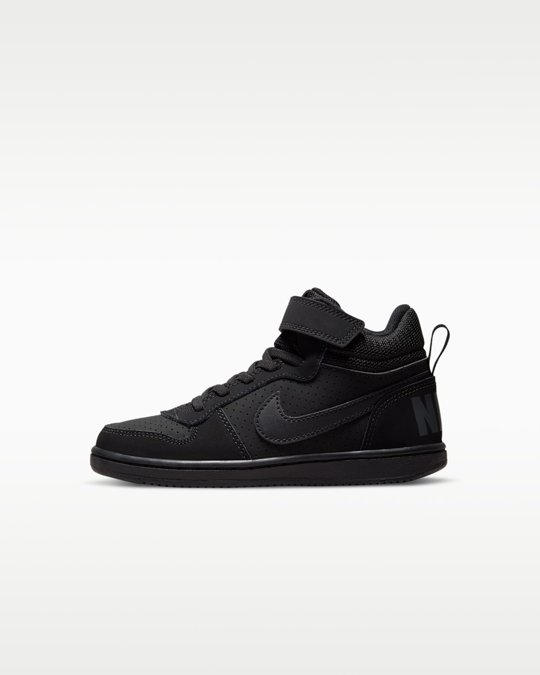 Nike Court Borough Mid Little Kids' Shoes - Black/Black