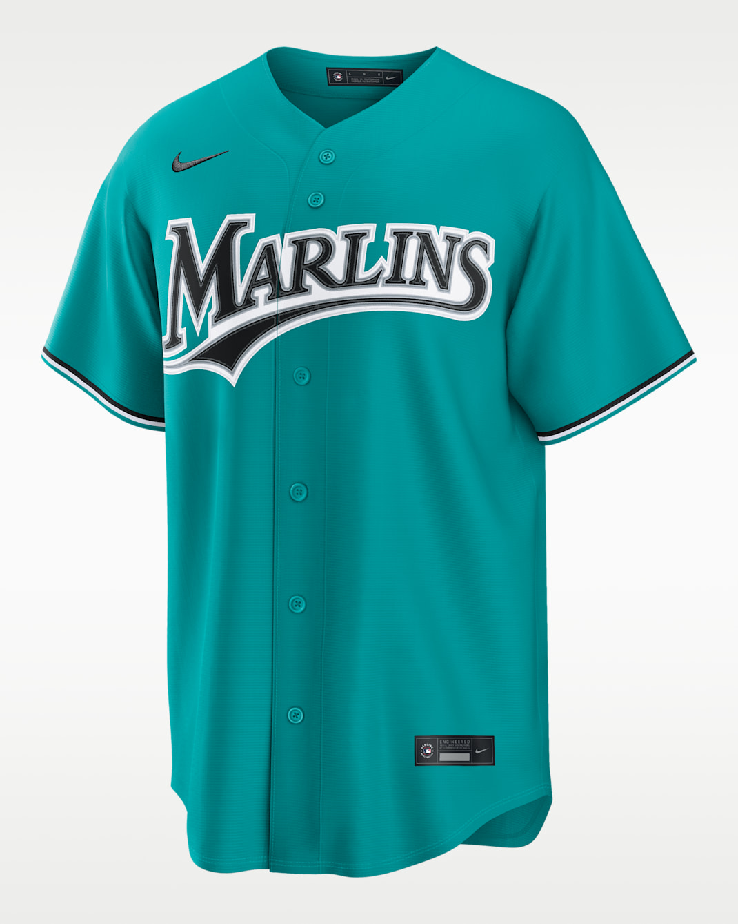 Jersey Nike de la MLB Replica para hombre Sandy Alcantara Miami Marlins - Azul verdoso