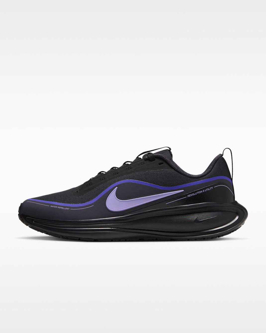 Nike Revolution 8 Utility Women's Road Running Shoes - Black/Persian Violet/Gridiron/Purple Pulse