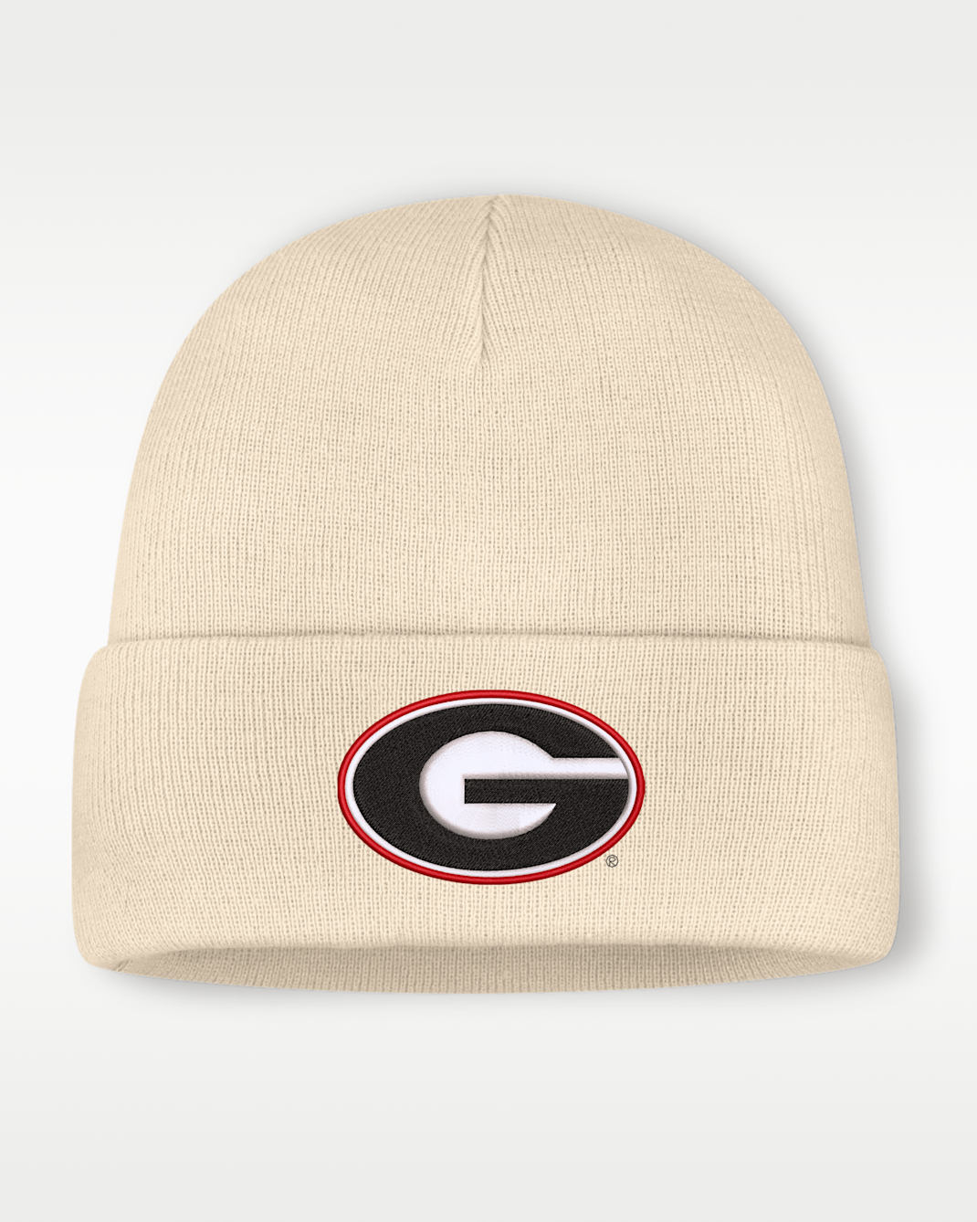 Georgia Men's Nike College Cuffed Beanie - Natural