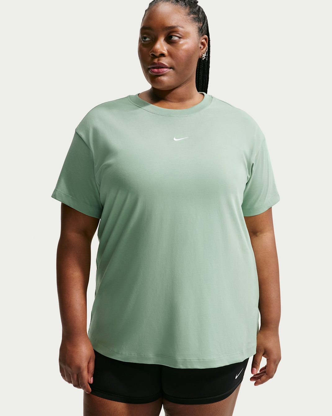 Nike Sportswear Classic Women's Oversized T-Shirt (Plus Size) - Steam/White