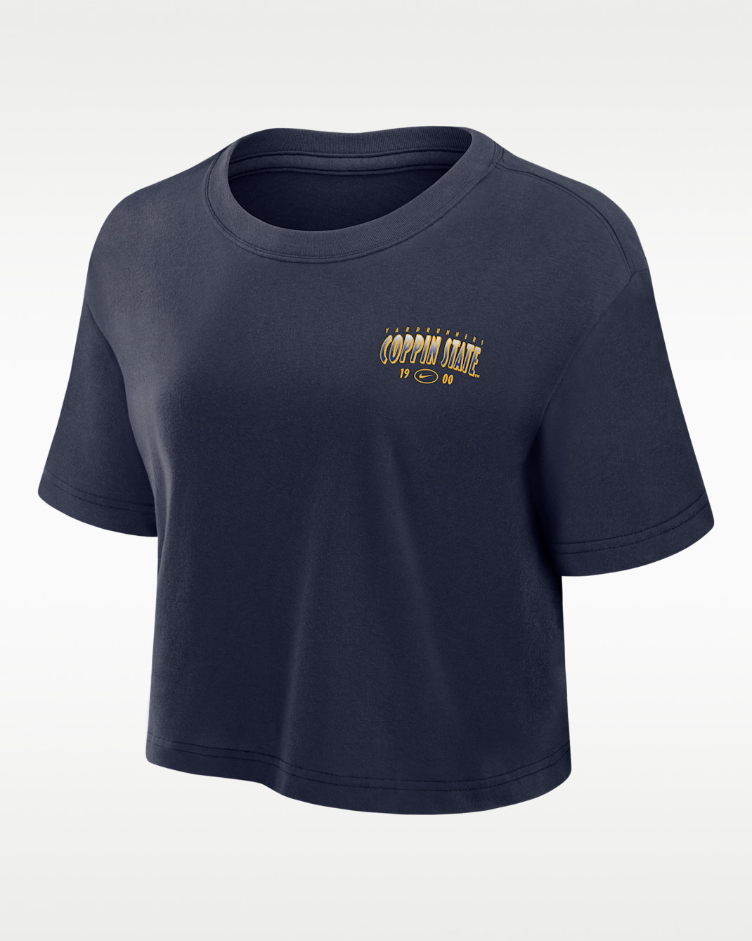 Nike College (Coppin State University) Women's Dri-FIT Cropped T-Shirt - College Navy