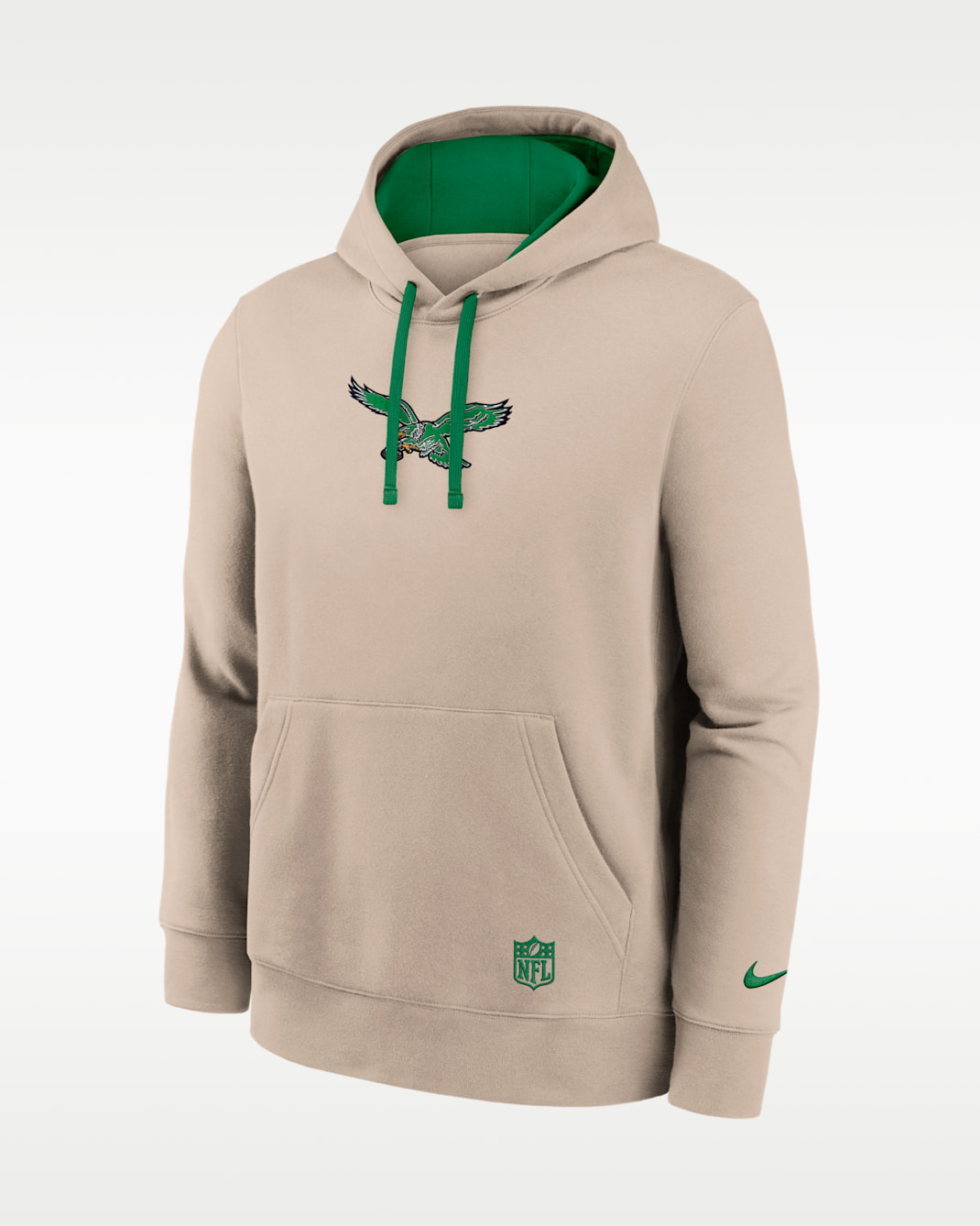 Sudadera con gorro sin cierre Nike de la NFL para hombre Philadelphia Eagles Rewind Club - Arena/Verde