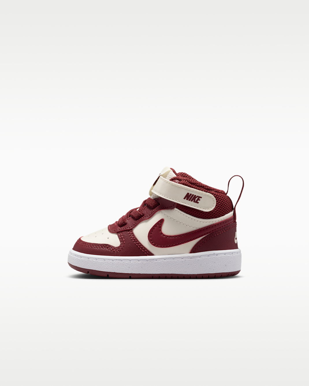 Nike Court Borough Mid 2 Baby/Toddler Shoes - Soft Pearl/Dark Team Red
