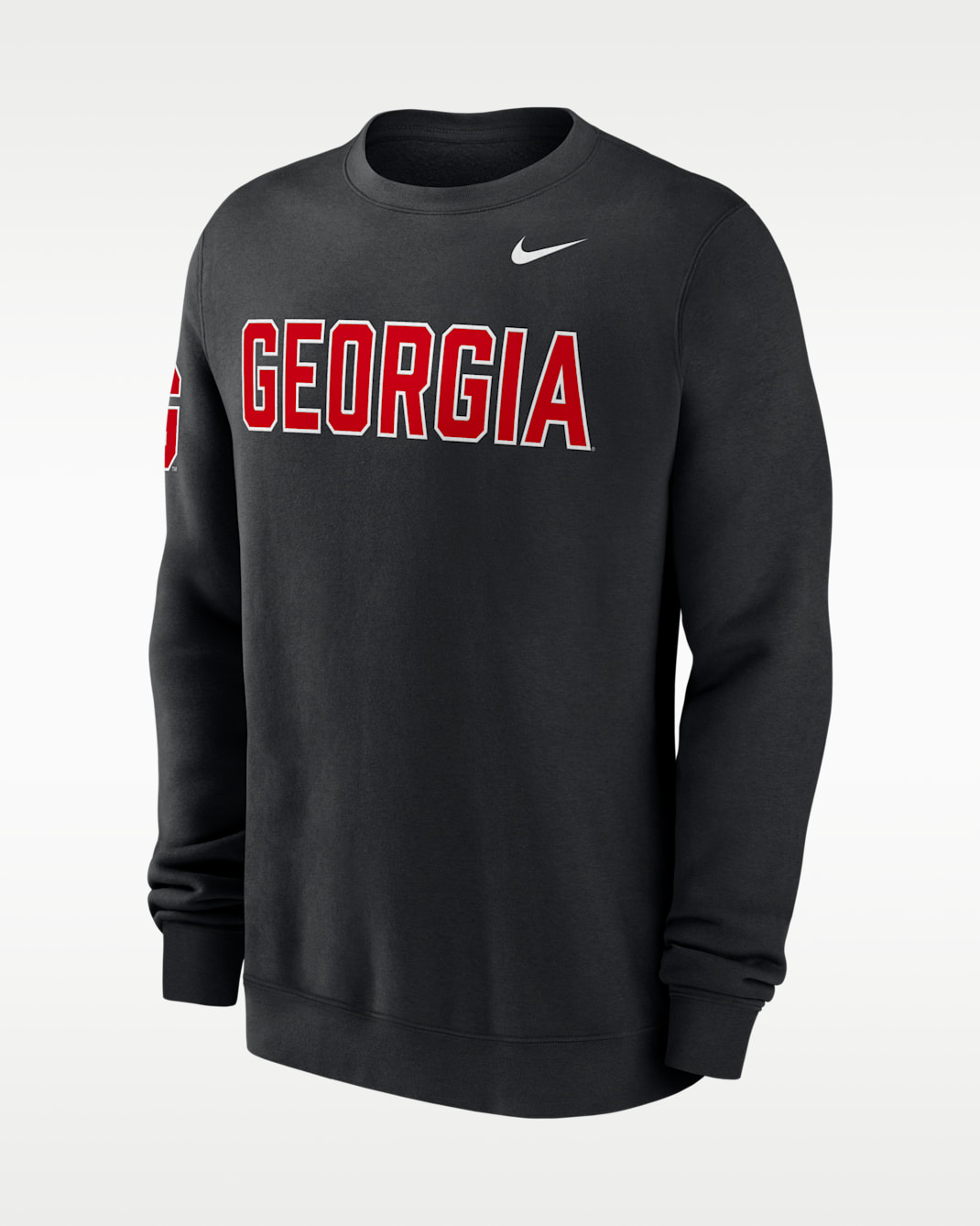 Georgia Sideline Club Men's Nike College Pullover Crew - Black