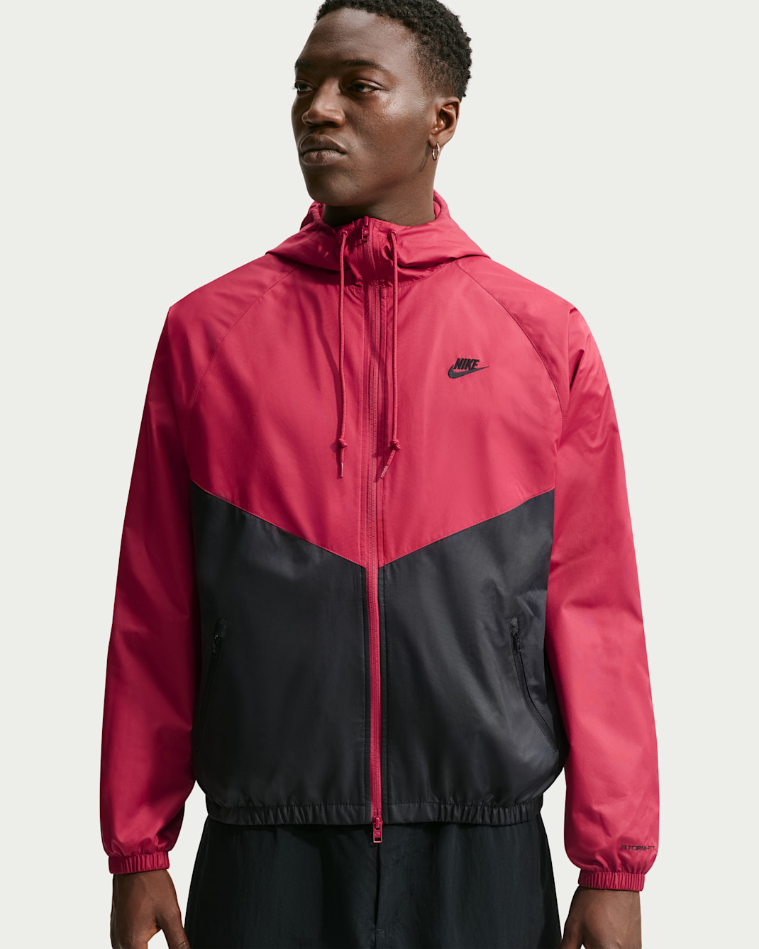 Nike Windrunner Men's Lined Jacket - Tough Red/Black/Black