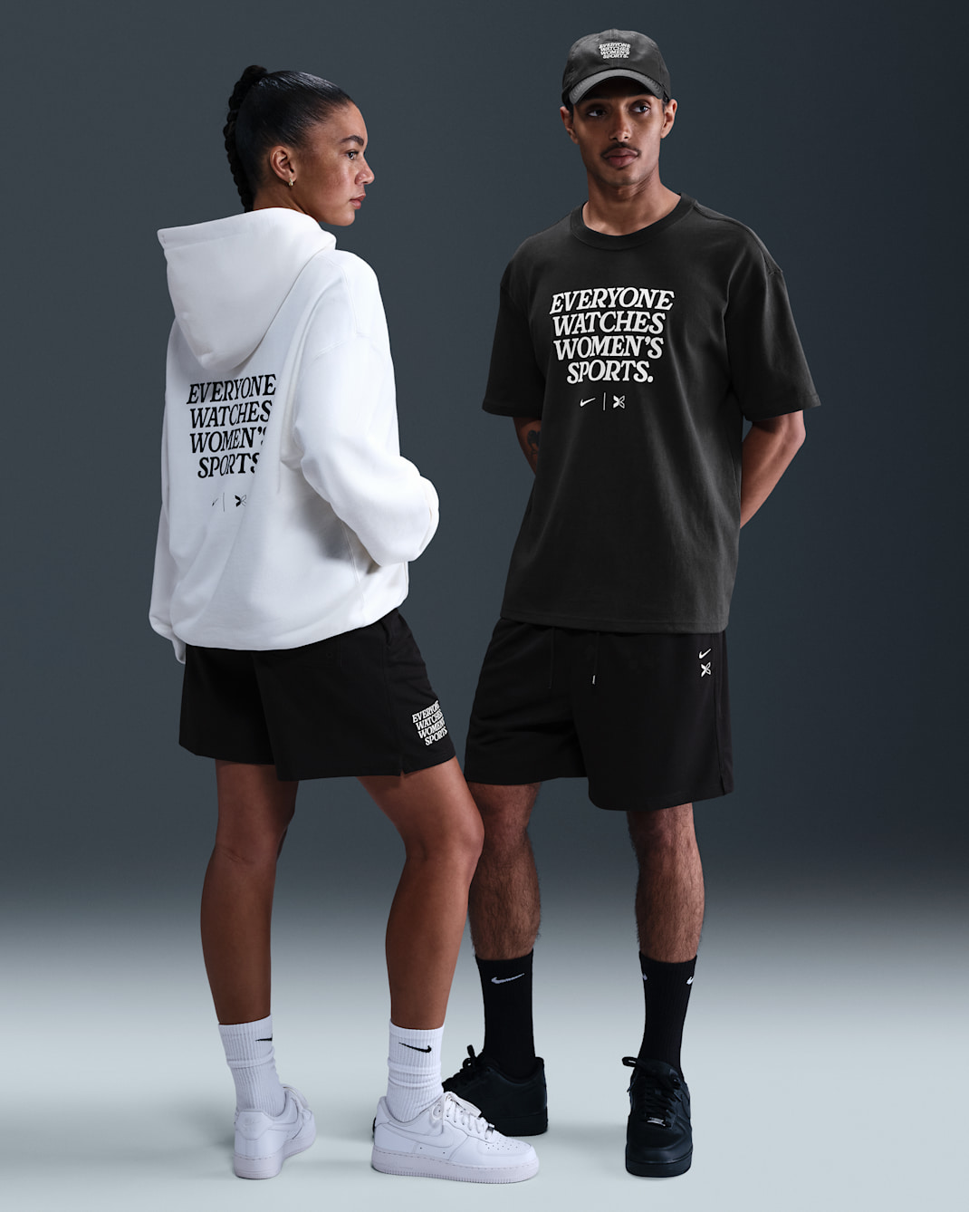 Everyone Watches Women's Sports™ Nike by TOGETHXR Shorts - Black/White