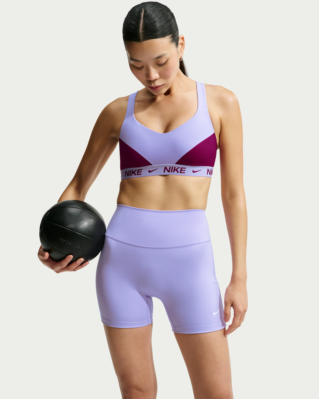 Nike Indy 高度支撐型女款可調式襯墊運動內衣 - Purple Pulse/True Berry
