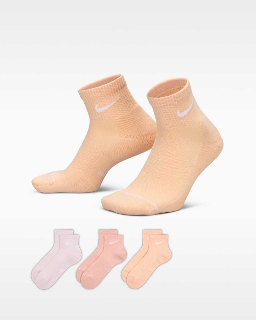 Nike Everyday Elevated Ankle Socks (3 Pairs) - Multi-Color
