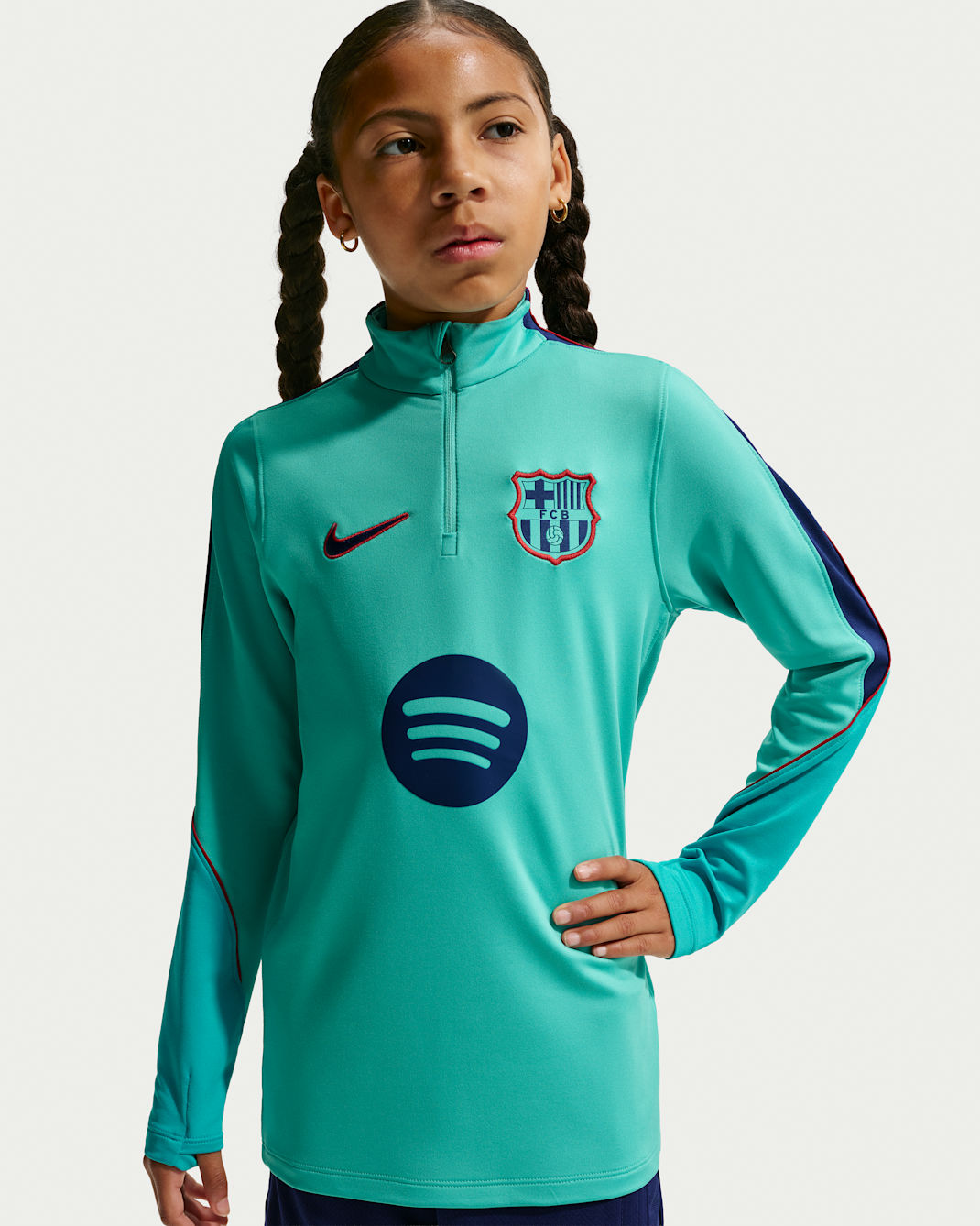 FC Barcelona Strike Third Big Kids' Nike Dri-FIT Soccer Knit Drill Top