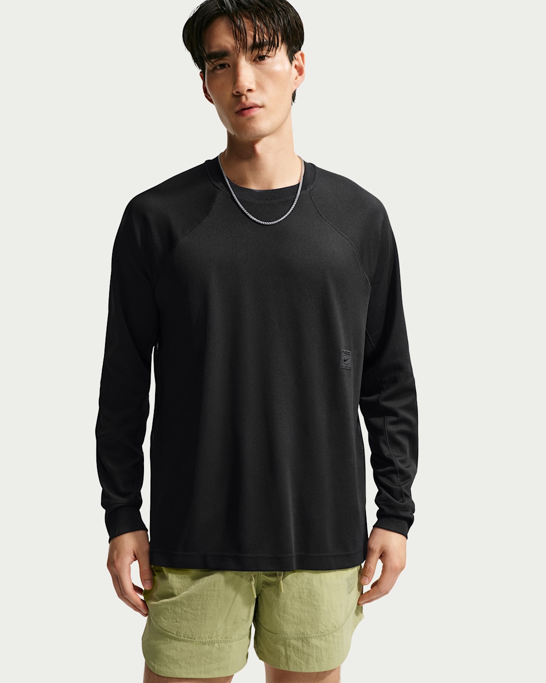 Nike N.A.C. Dri-FIT Uzun Kollu Erkek Üstü - Siyah/Siyah