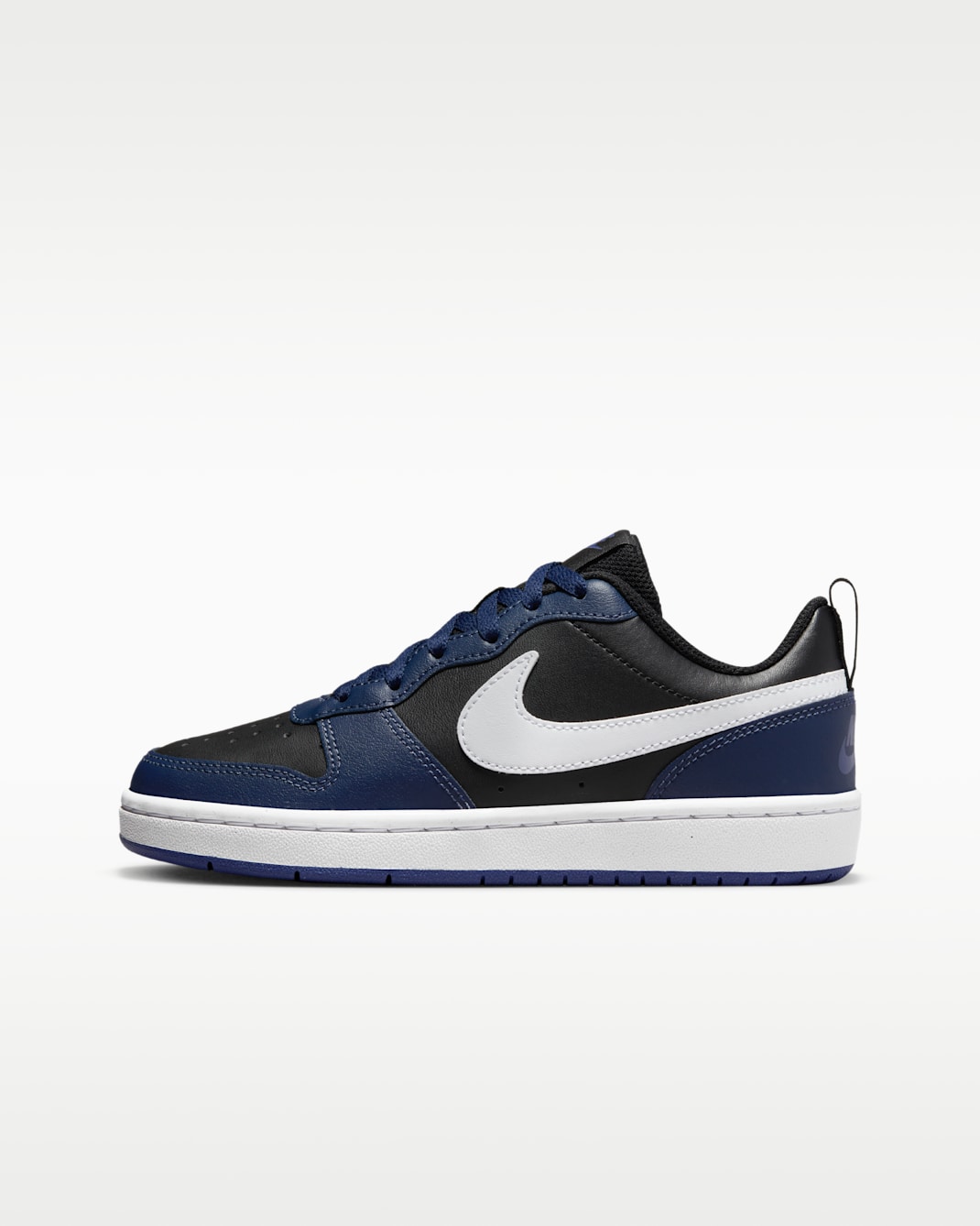 Nike Court Borough Low 2 Big Kids' Shoes - Midnight Navy/Black/Dark Purple Dust/White