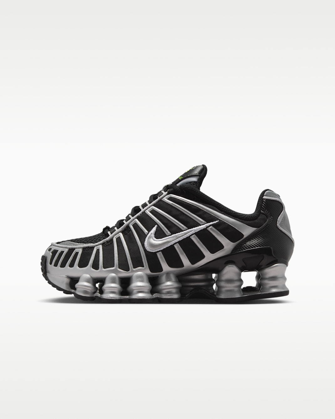 Nike Shox TL Big Kids' Shoes - Black/Volt Ice/Photon Dust/Metallic Silver