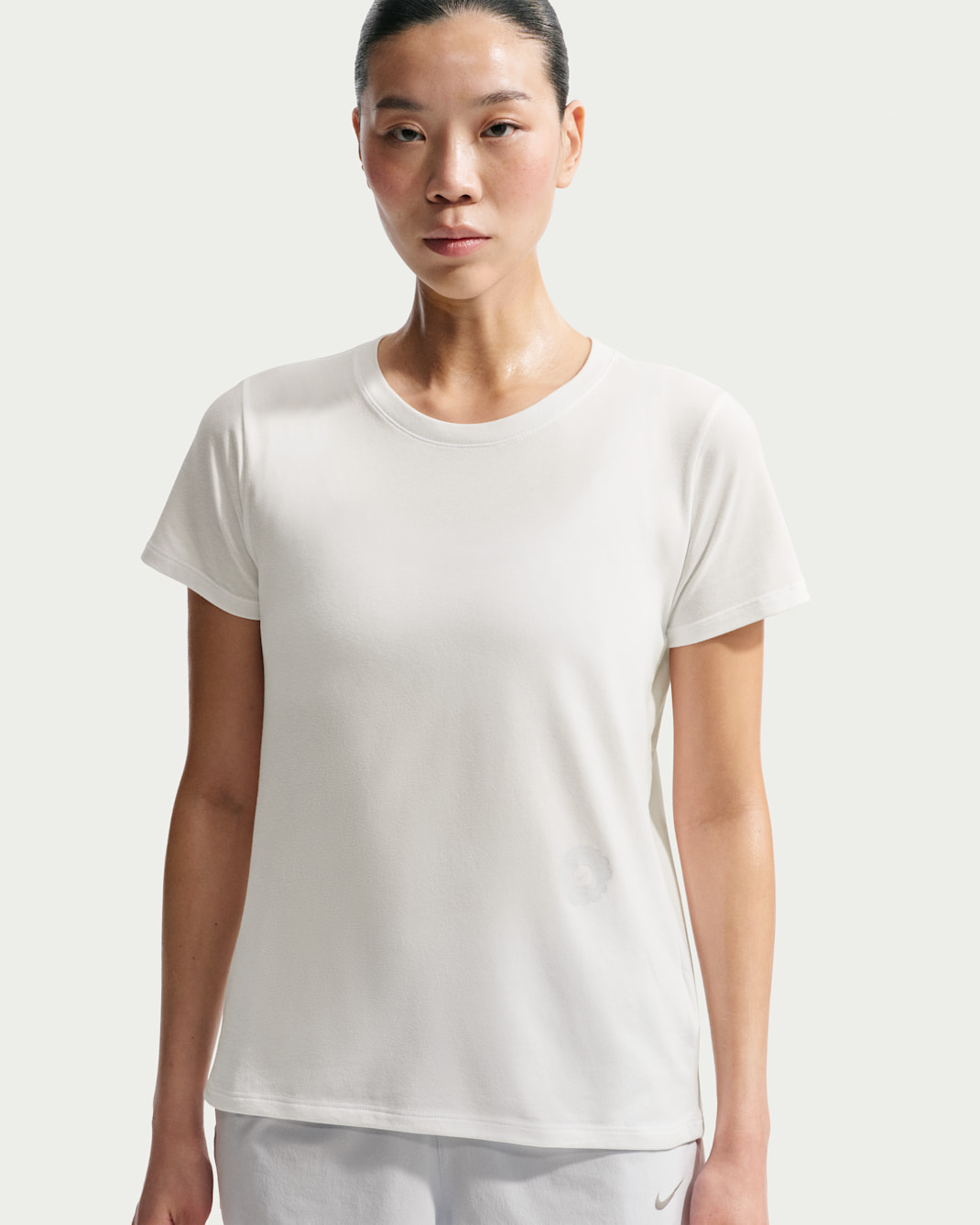 나이키 여성 드라이 핏 러닝 티셔츠 - 서밋 화이트