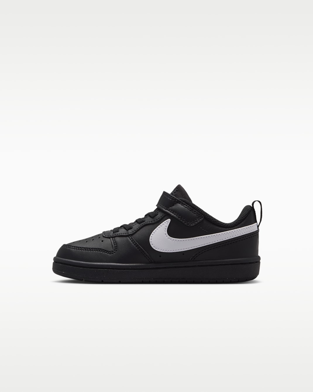 Nike Court Borough Low Recraft Younger Kids' Shoes - Black/Black/White