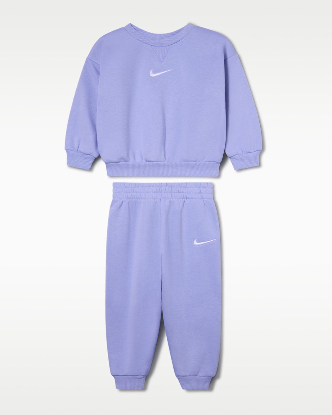 Nike Baby (12–24M) Essential Fleece 2-Piece Crew Set - Light Thistle