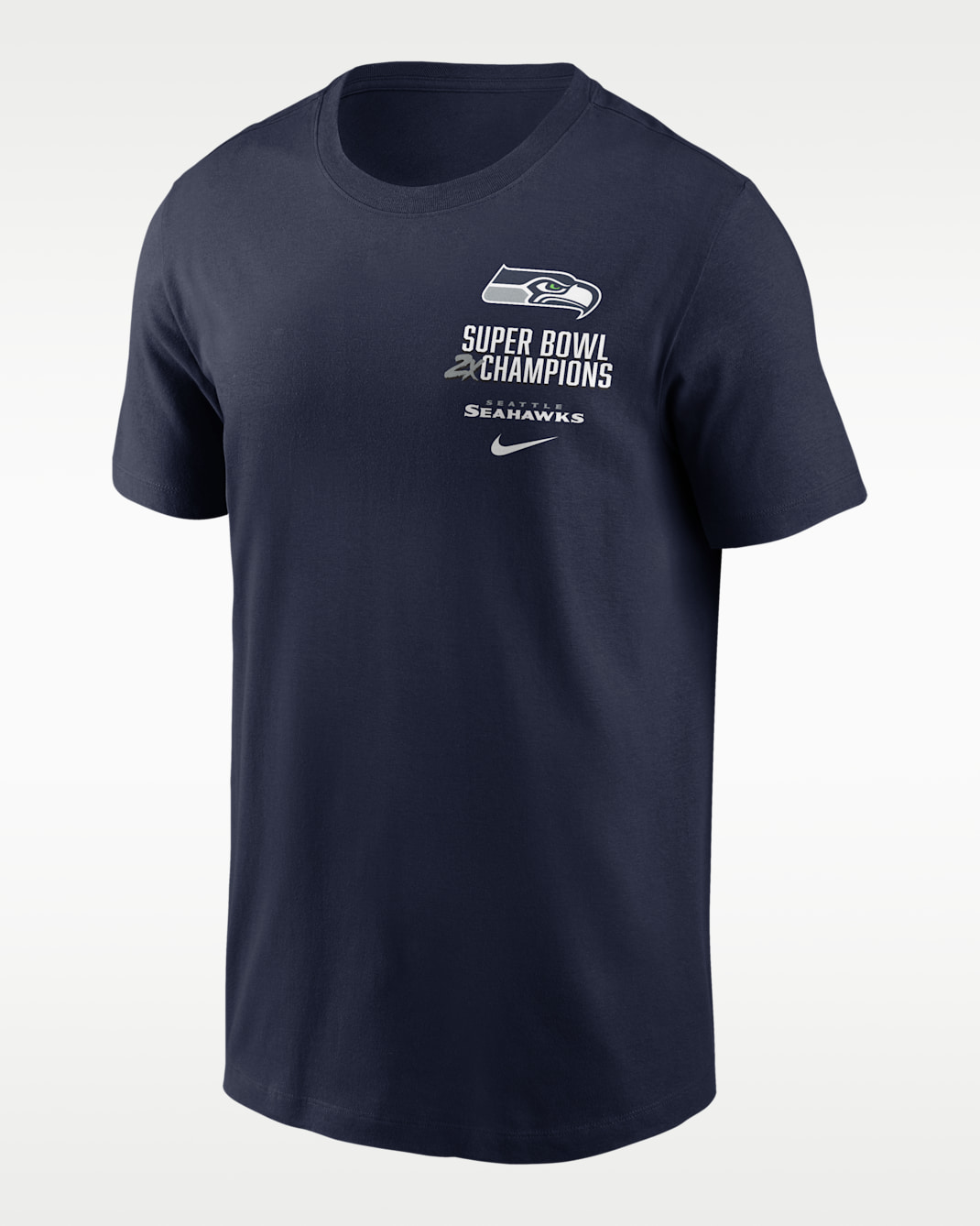 Playera Nike de la NFL para hombre Seattle Seahawks Super Bowl LX Champions Downtown Ring Club - Azul marino universitario