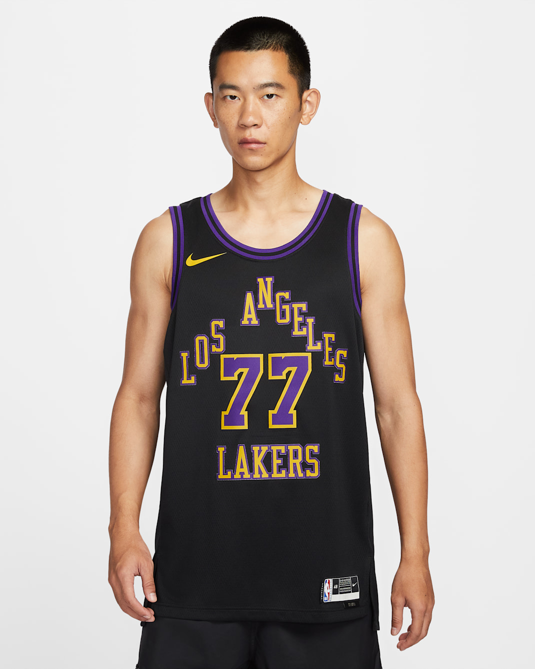 Los Angeles Lakers City Edition Nike Dri-FIT NBA Swingman-drakt til herre - Svart