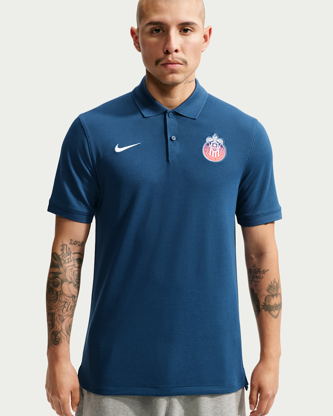 Polo de futbol Nike para hombre Chivas - Azul valiente/Blanco