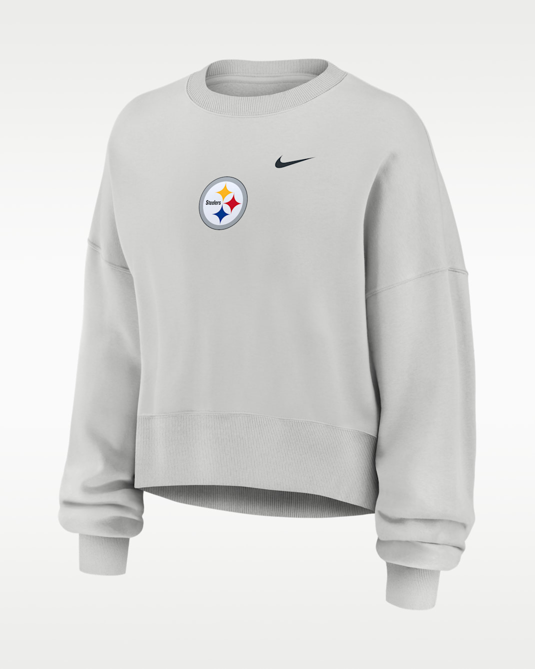 Pittsburgh Steelers Primetime Phoenix Women's Nike NFL Oversized Pullover Crew - Grey