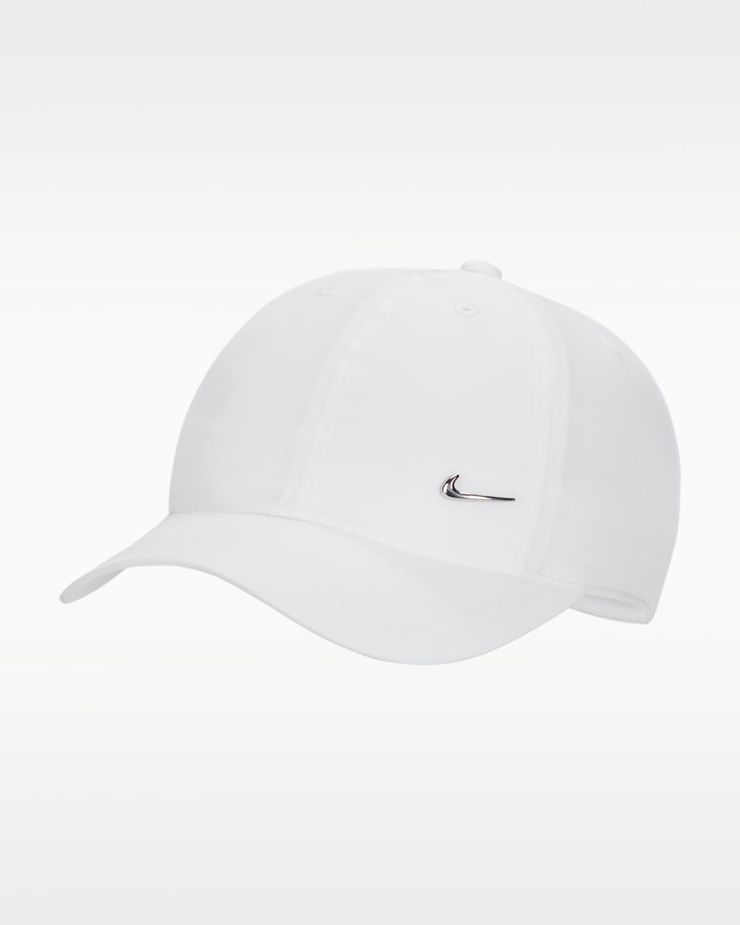 Nike Dri-FIT Club unstrukturierte Metall-Swoosh-Cap für Kinder - Weiß/Metallic Silver